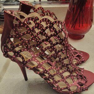 Back-zip Stiletto Ankle Boots